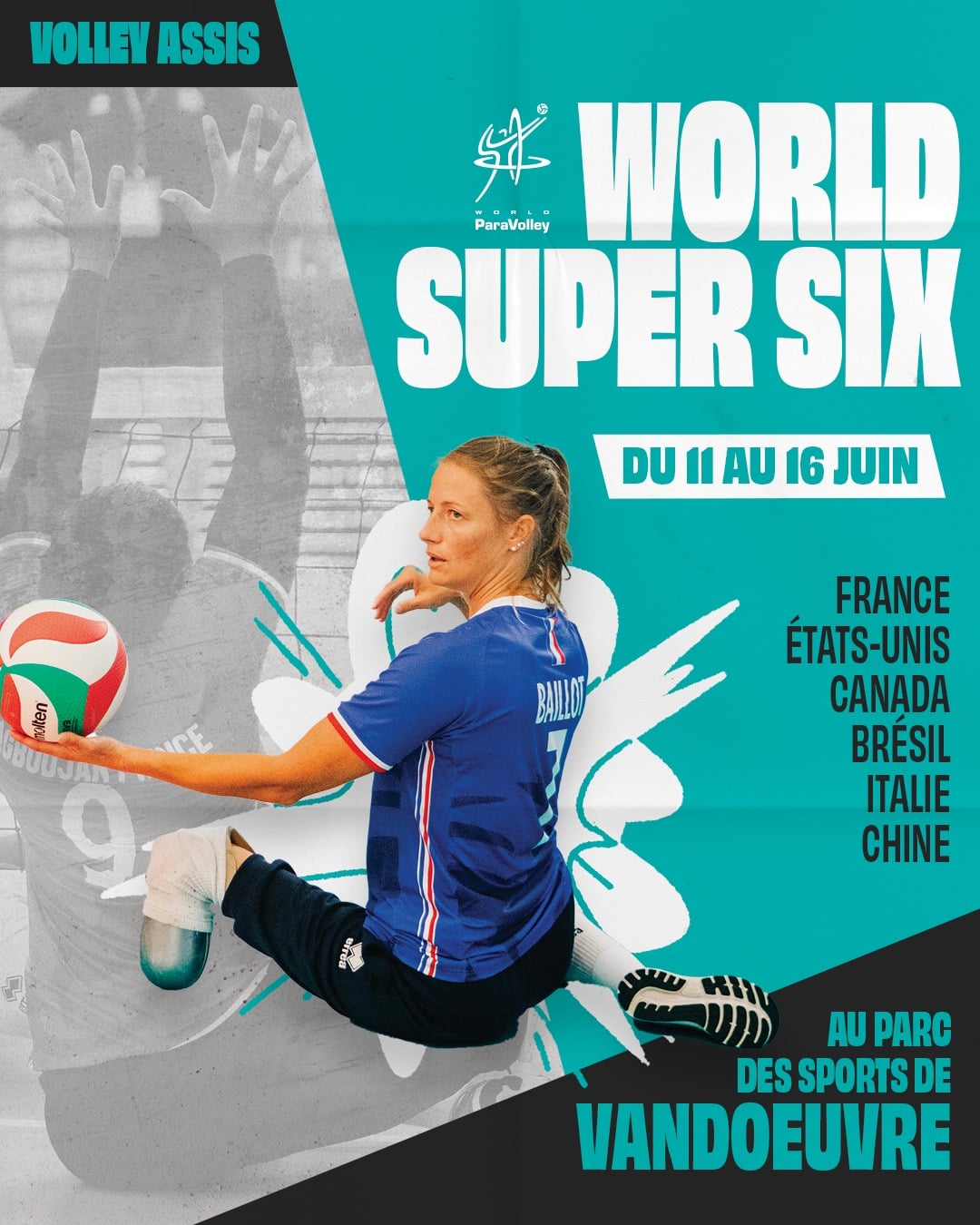 Le World Super Six : Le Volley-ball assis féminin prend d’assaut Vandœuvre-lès-Nancy !